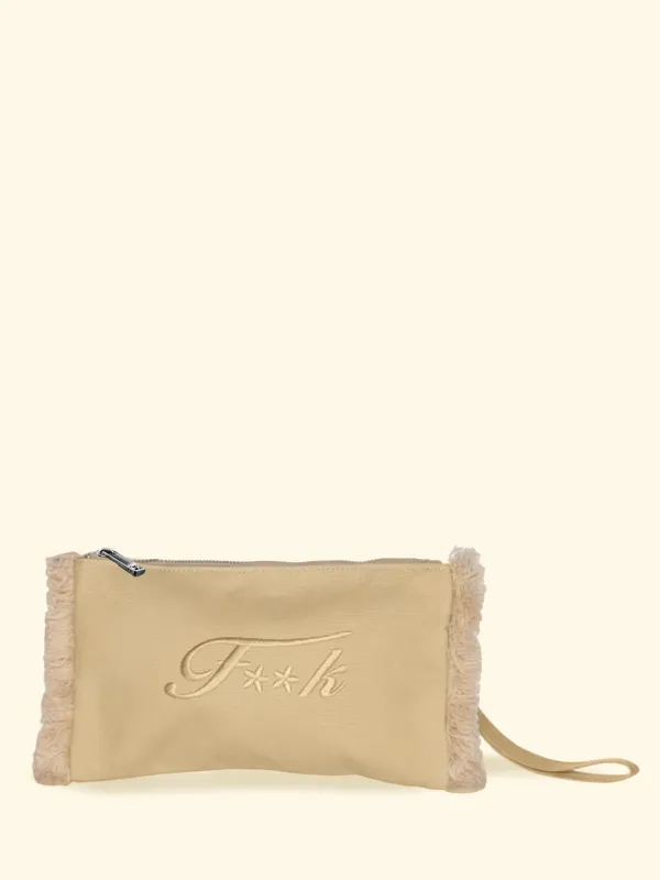 Women's Mini Clutch Bag F**K Beige SW0115-BG made by F**K Official