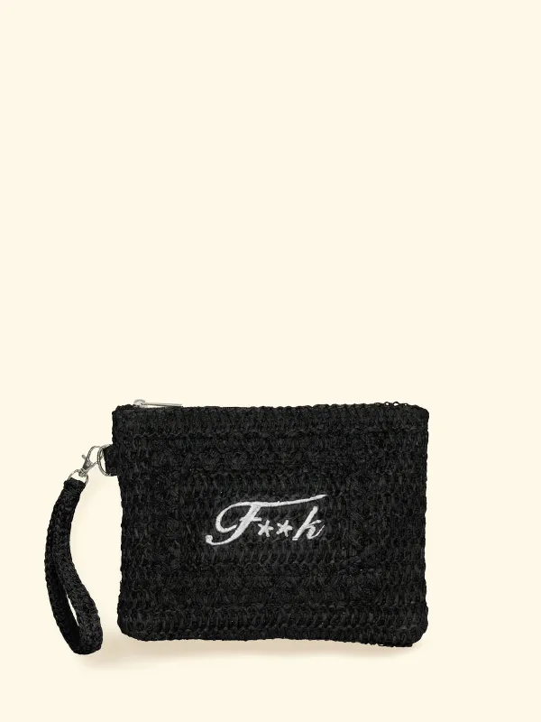 Women's Mini Clutch Bag F**K Black SW0007-BK made by F**K Official