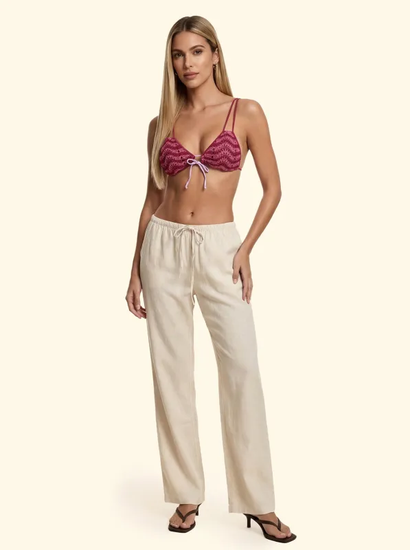 Women's Palazzo Trousers F**K Beige SW1944-BG made by F**K Official