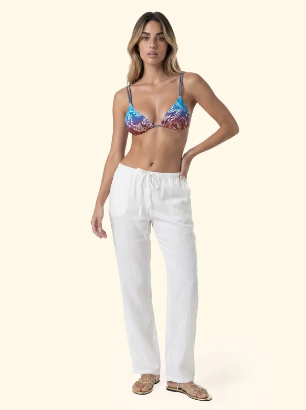 Women's Palazzo Trousers F**K White SW1944-WH made by F**K Official