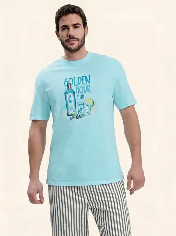 Men's T-Shirt F**K Aqua Green SM6009-AQ made by F**K Official