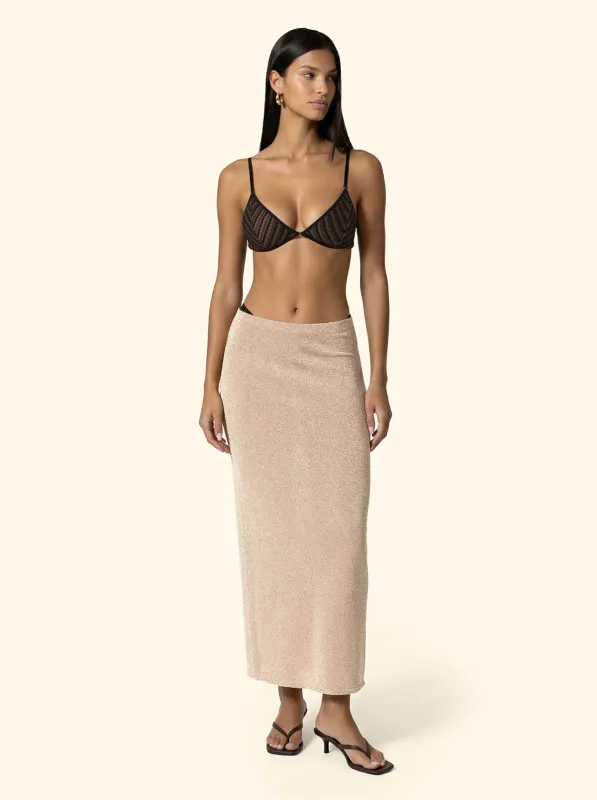 Women's Long Skirt F**K Gold SW1148-GD made by F**K Official