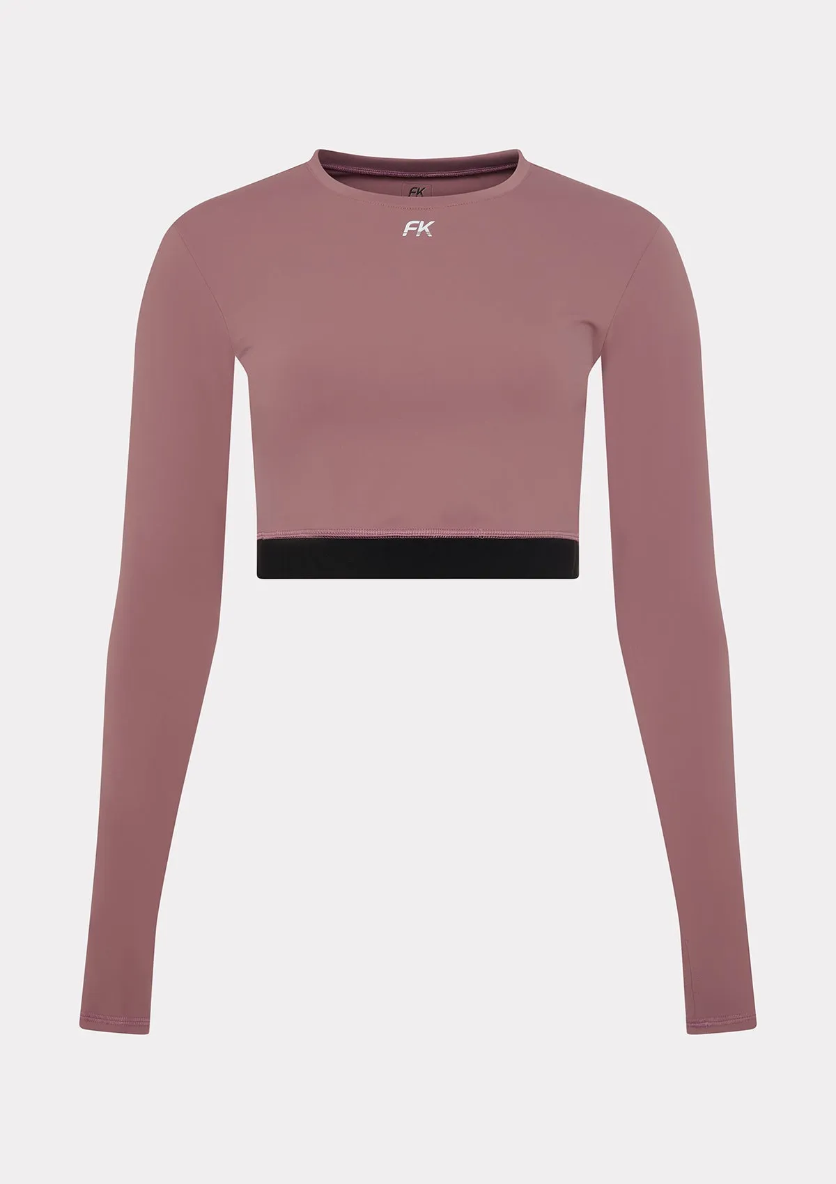 Women's Long Sleeve Crop Top F**K Dusty Pink WW0208-DP sold by F**K Official product image thumbnail 3