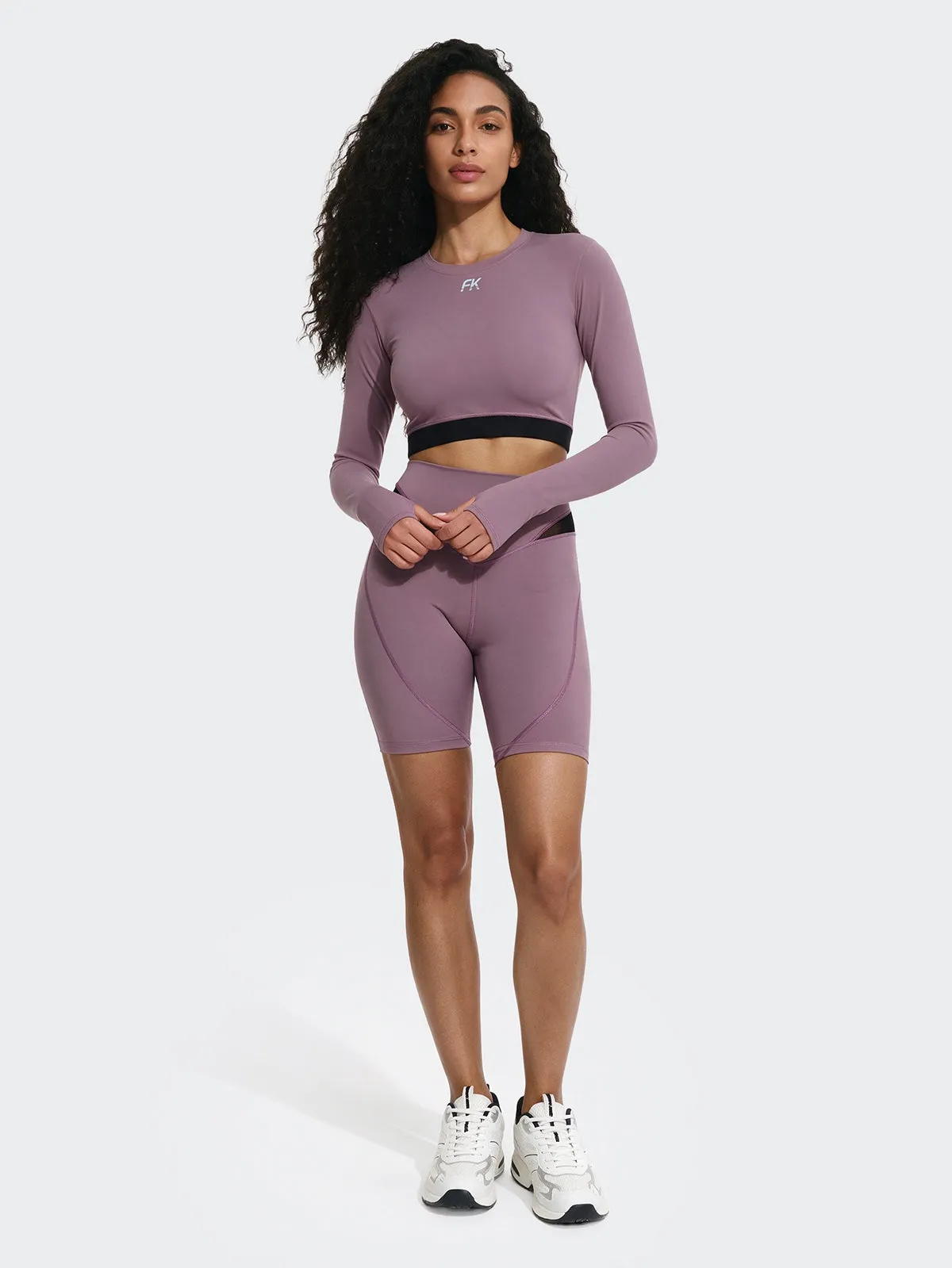 Women's Long Sleeve Crop Top F**K Dusty Pink WW0208-DP sold by F**K Official
