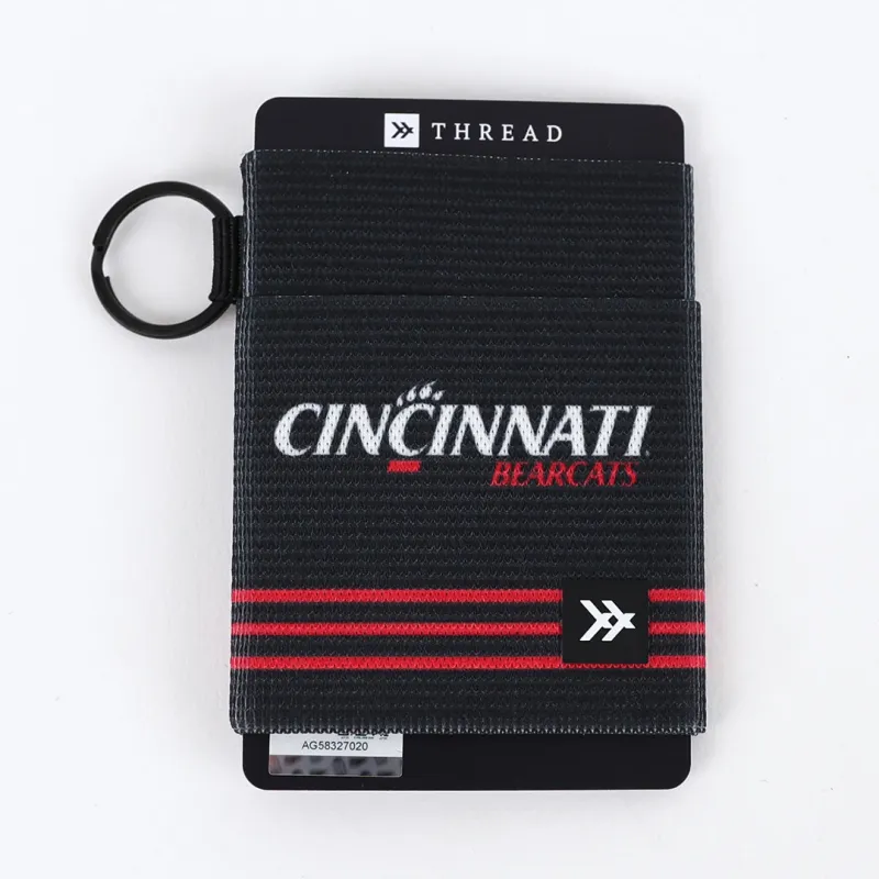 Cincinnati Black Stripes - Elastic Wallet made by Thread Wallets