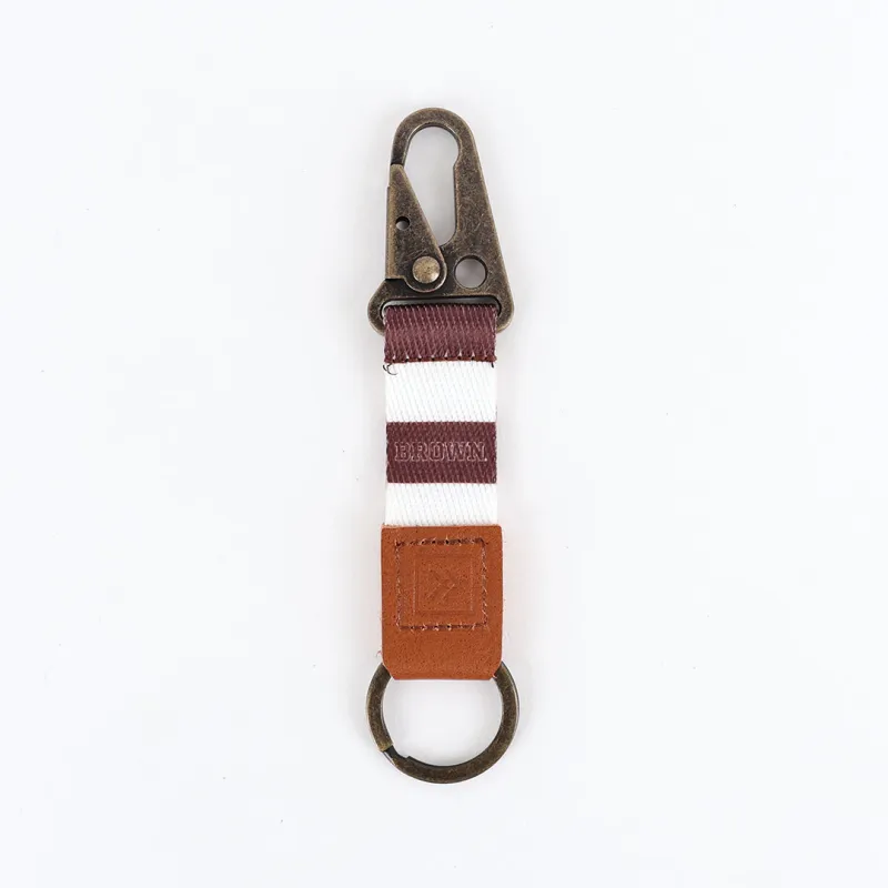 Brown Stripes - Keychain Clip sold by Thread Wallets