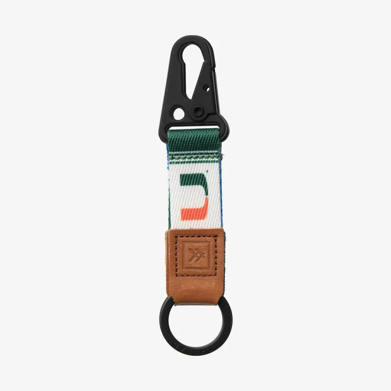 University of Miami White - Keychain Clip sold by Thread Wallets