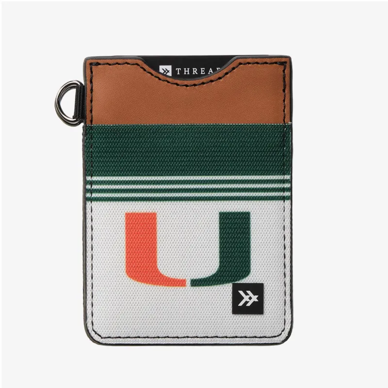University of Miami White - Vertical Wallet sold by Thread Wallets