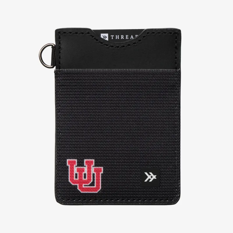 UofU Interlocking Black - Vertical Wallet made by Thread Wallets