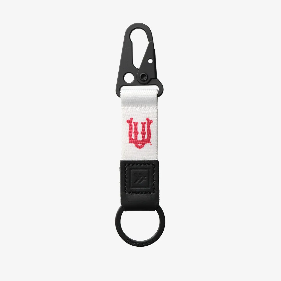 UofU Interlocking White - Keychain Clip sold by Thread Wallets