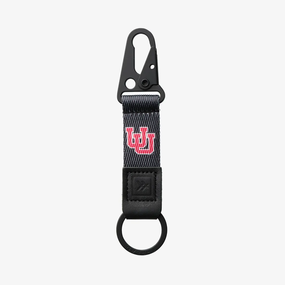 UofU Interlocking Black - Keychain Clip sold by Thread Wallets