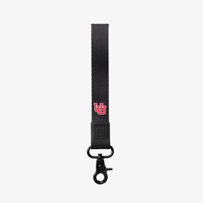 UofU Interlocking Black - Wristlet Keychain sold by Thread Wallets