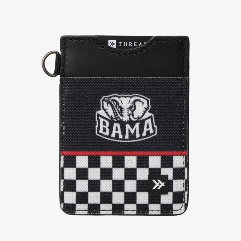 Alabama Black Checker - Vertical Leather Wallet sold by Thread Wallets