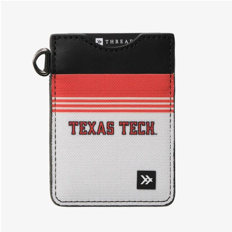 Texas Tech White - Vertical Leather Wallet made by Thread Wallets
