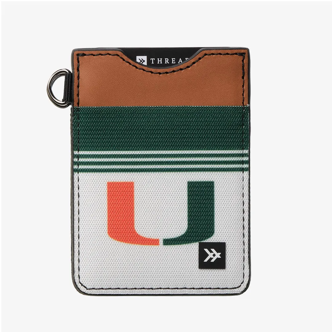 University of Miami White - Vertical Leather Wallet sold by Thread Wallets