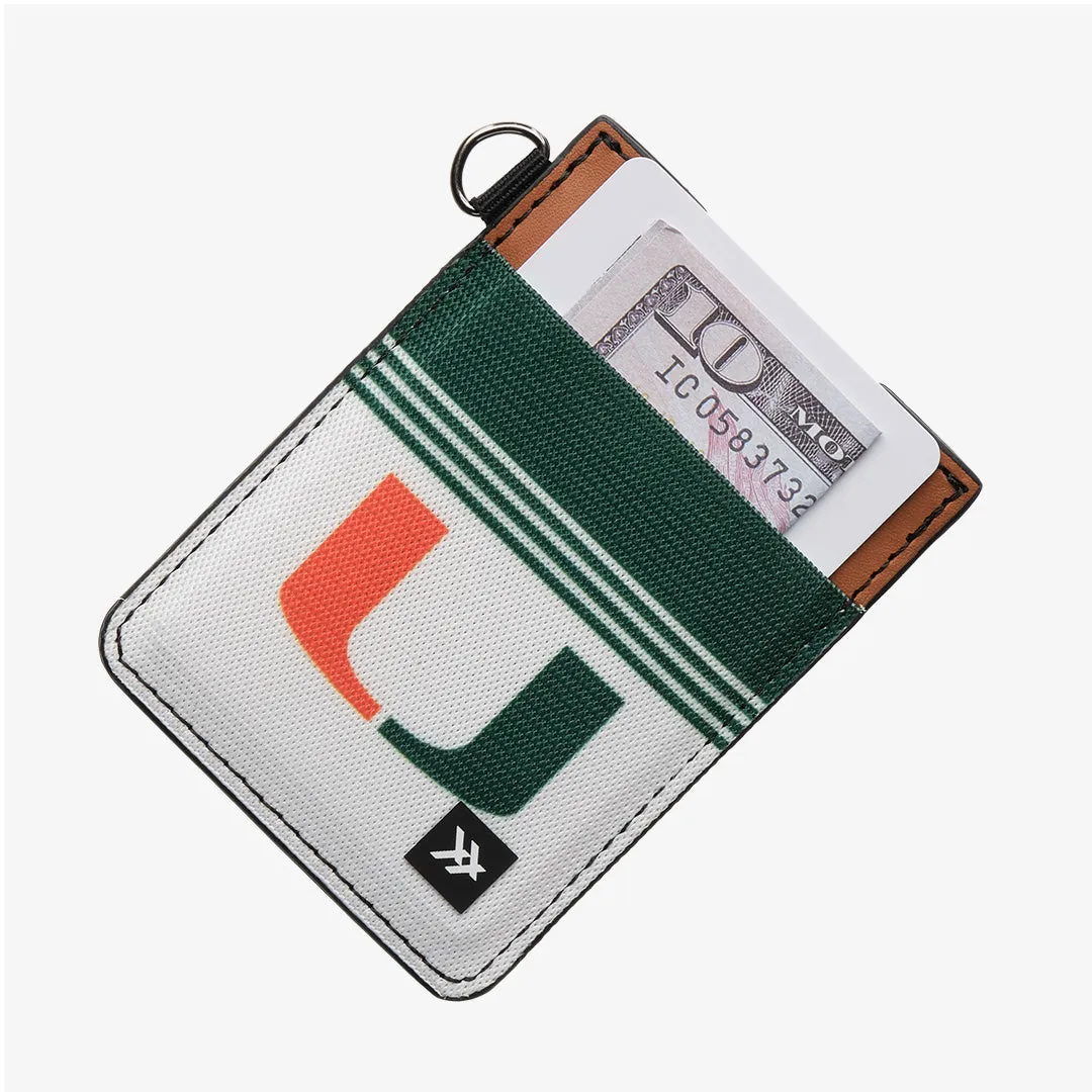 University of Miami White - Vertical Leather Wallet sold by Thread Wallets product image thumbnail 2