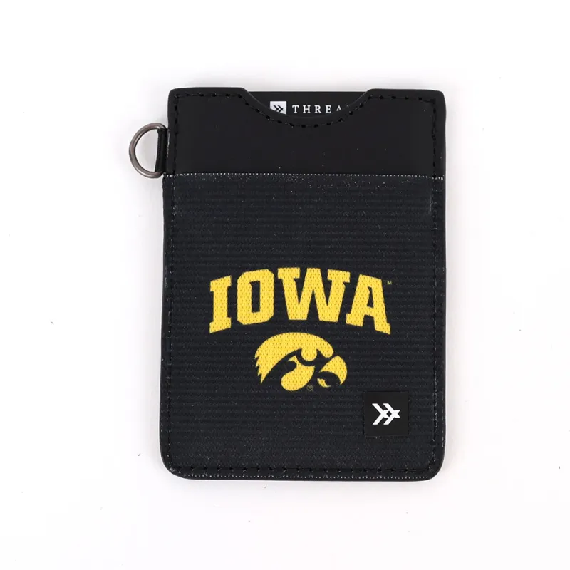 University of Iowa Black - Vertical Leather Wallet sold by Thread Wallets