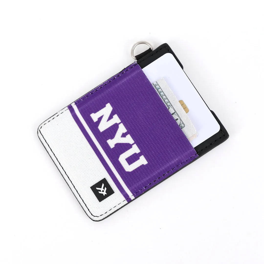 NYU Purple - Vertical Leather Wallet sold by Thread Wallets product image thumbnail 3