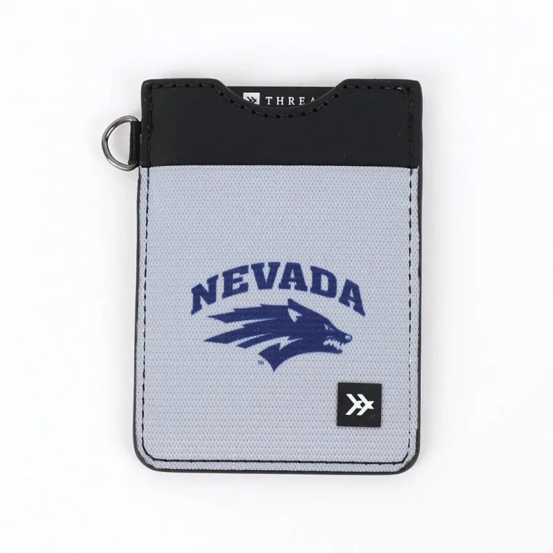 Nevada Silver Wolf - Vertical Leather Wallet made by Thread Wallets