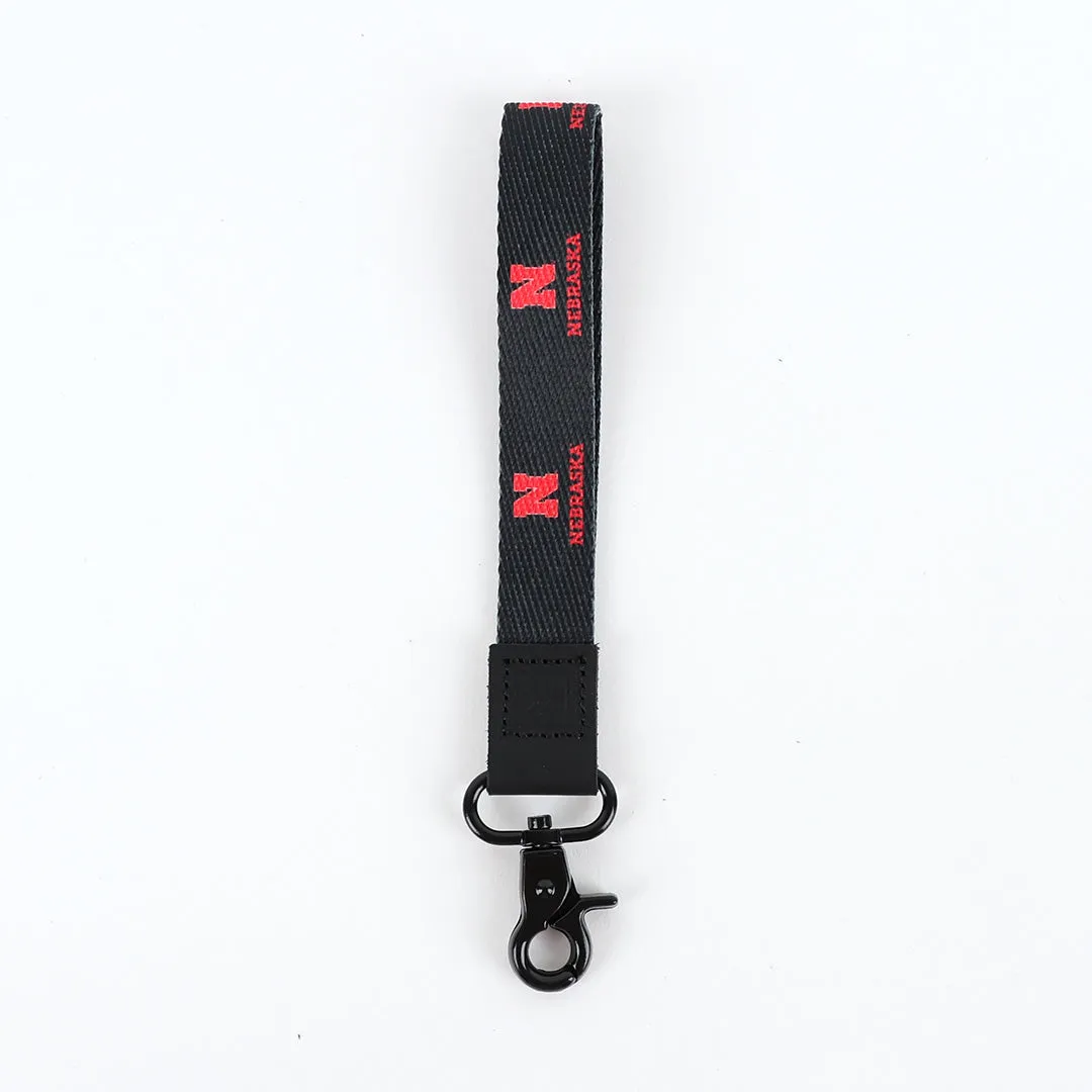 Nebraska Black - Wristlet Keychain sold by Thread Wallets