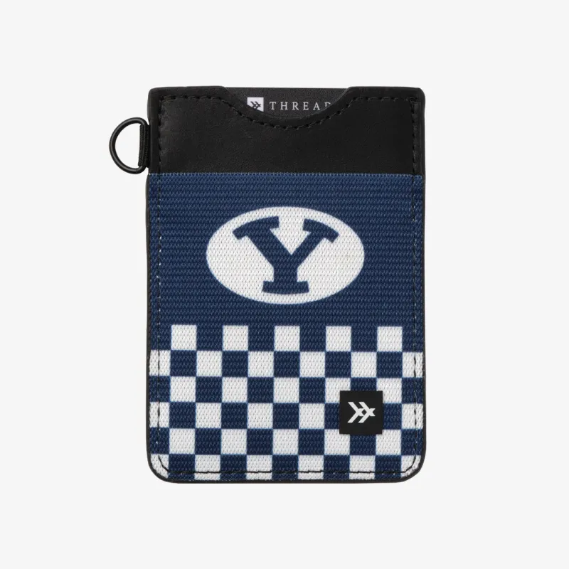 BYU Checker - Vertical Leather Wallet sold by Thread Wallets