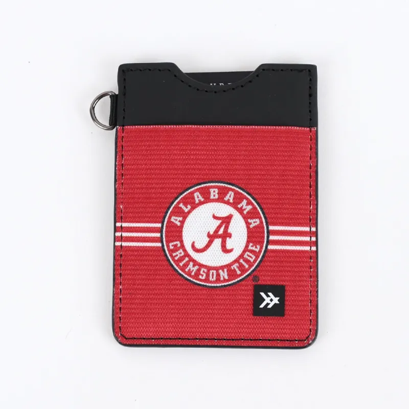 Alabama Crimson Stripe - Vertical Leather Wallet sold by Thread Wallets