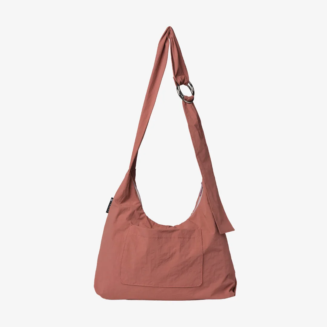 Mauve - Large Slouchy Shoulder Bag sold by Thread Wallets