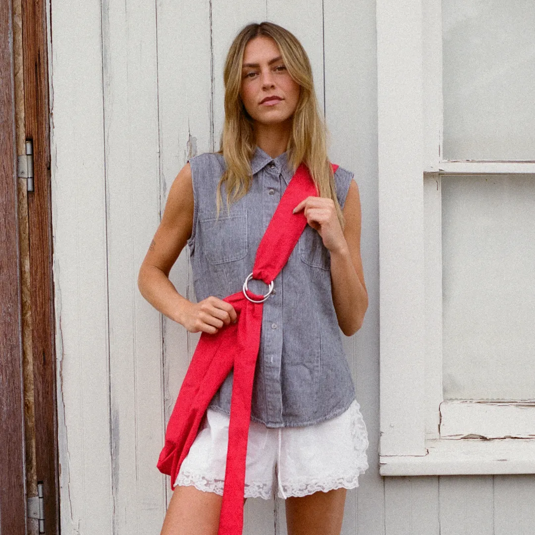 Red - Large Slouchy Shoulder Bag sold by Thread Wallets product image thumbnail 5