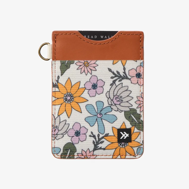 Mountain Flowers - Vertical Leather Wallet made by Thread Wallets