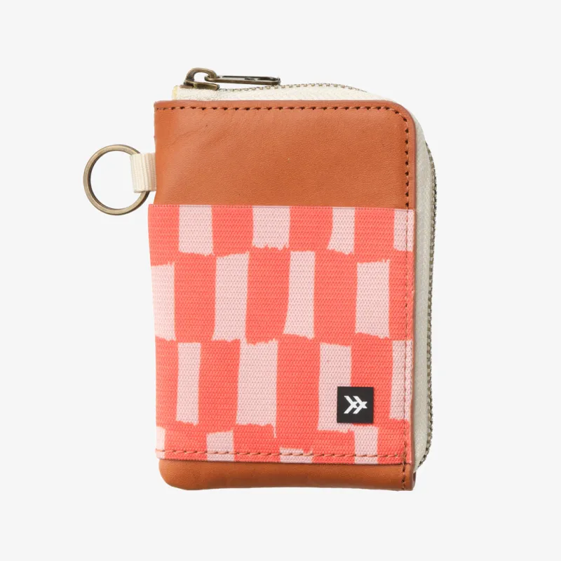 Scout Peach - Leather Zip Wallet made by Thread Wallets