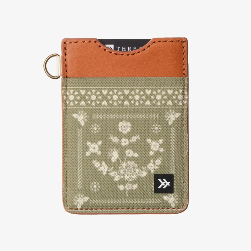 Sawyer Olive - Vertical Leather Wallet made by Thread Wallets