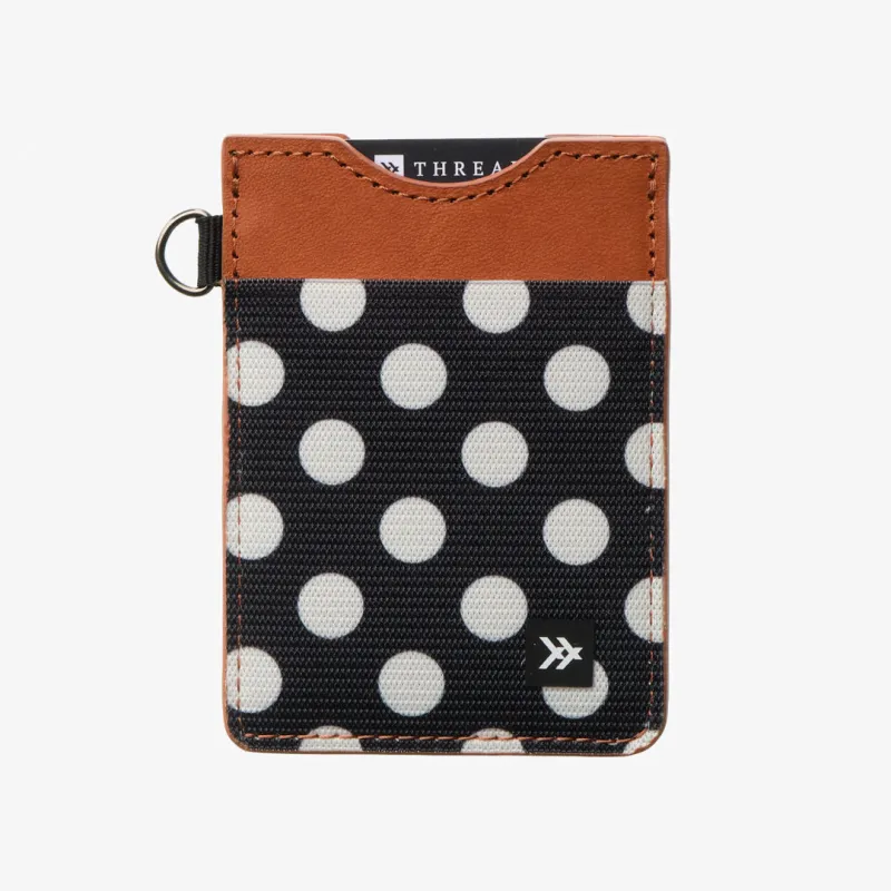 Polka Dot - Vertical Leather Wallet made by Thread Wallets