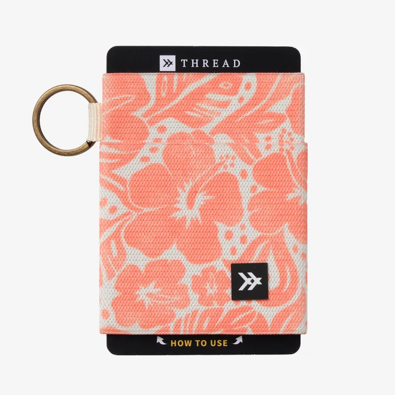 Coral Crush - Elastic Wallet made by Thread Wallets