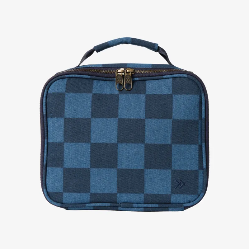 Denim Check - Insulated Lunch Bag made by Thread Wallets
