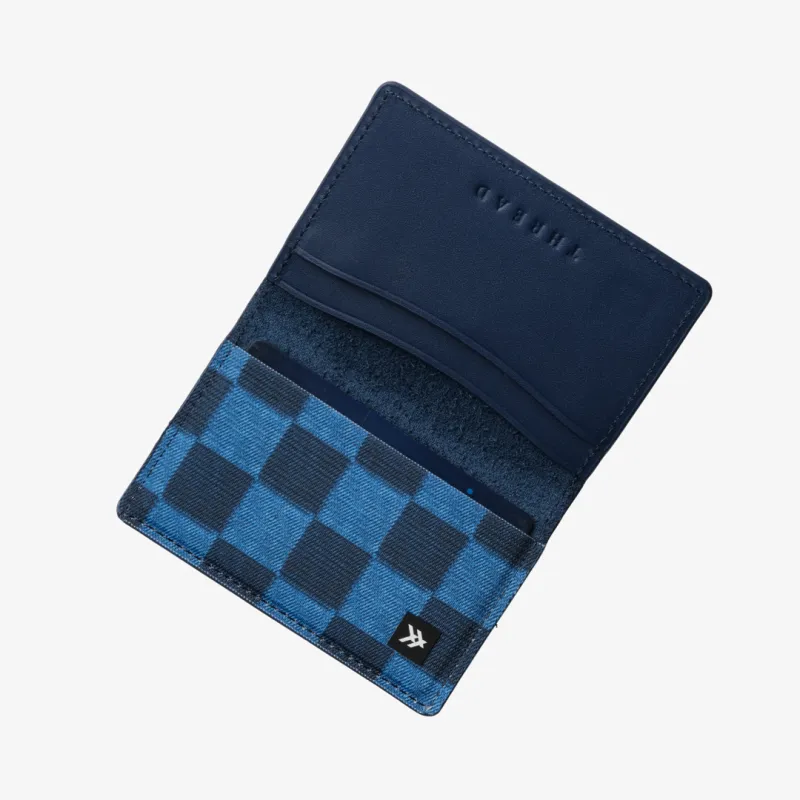 Denim Check - Leather Bifold Wallet made by Thread Wallets