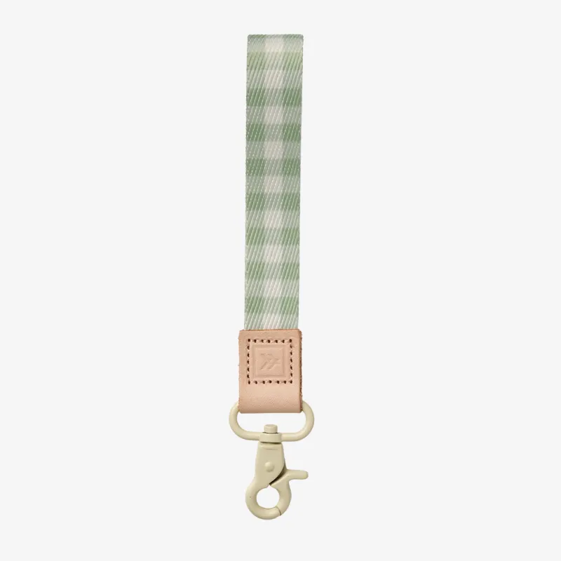 Green Gingham - Wristlet Keychain made by Thread Wallets