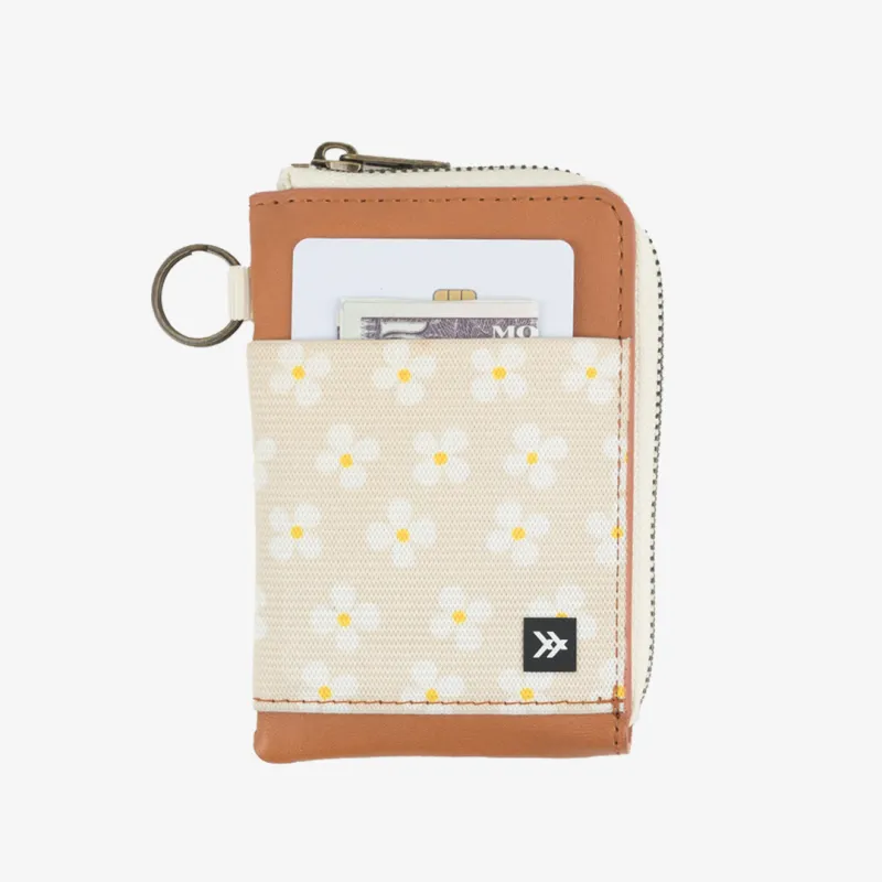 Luna Beige - Leather Zip Wallet made by Thread Wallets