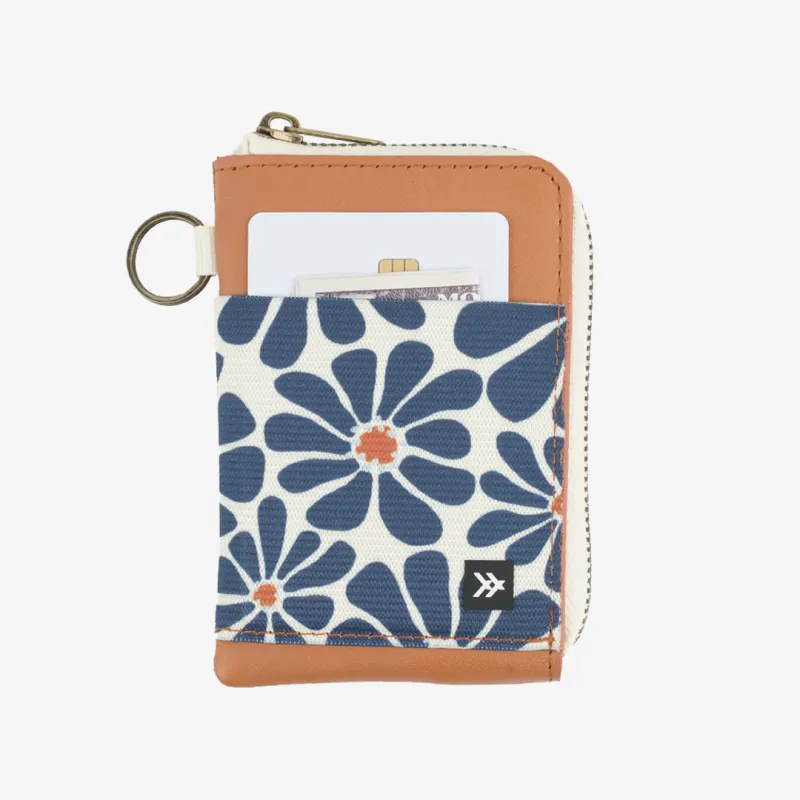 Emmeline Navy - Leather Zip Wallet made by Thread Wallets