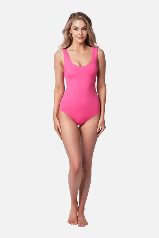 Classic Scoop Neck One Piece PINK sold by UNE PIECE