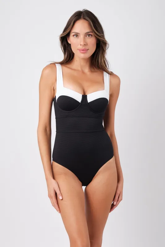 Original Bustier Balconette One Piece MONOCHROME TEXTURE sold by UNE PIECE