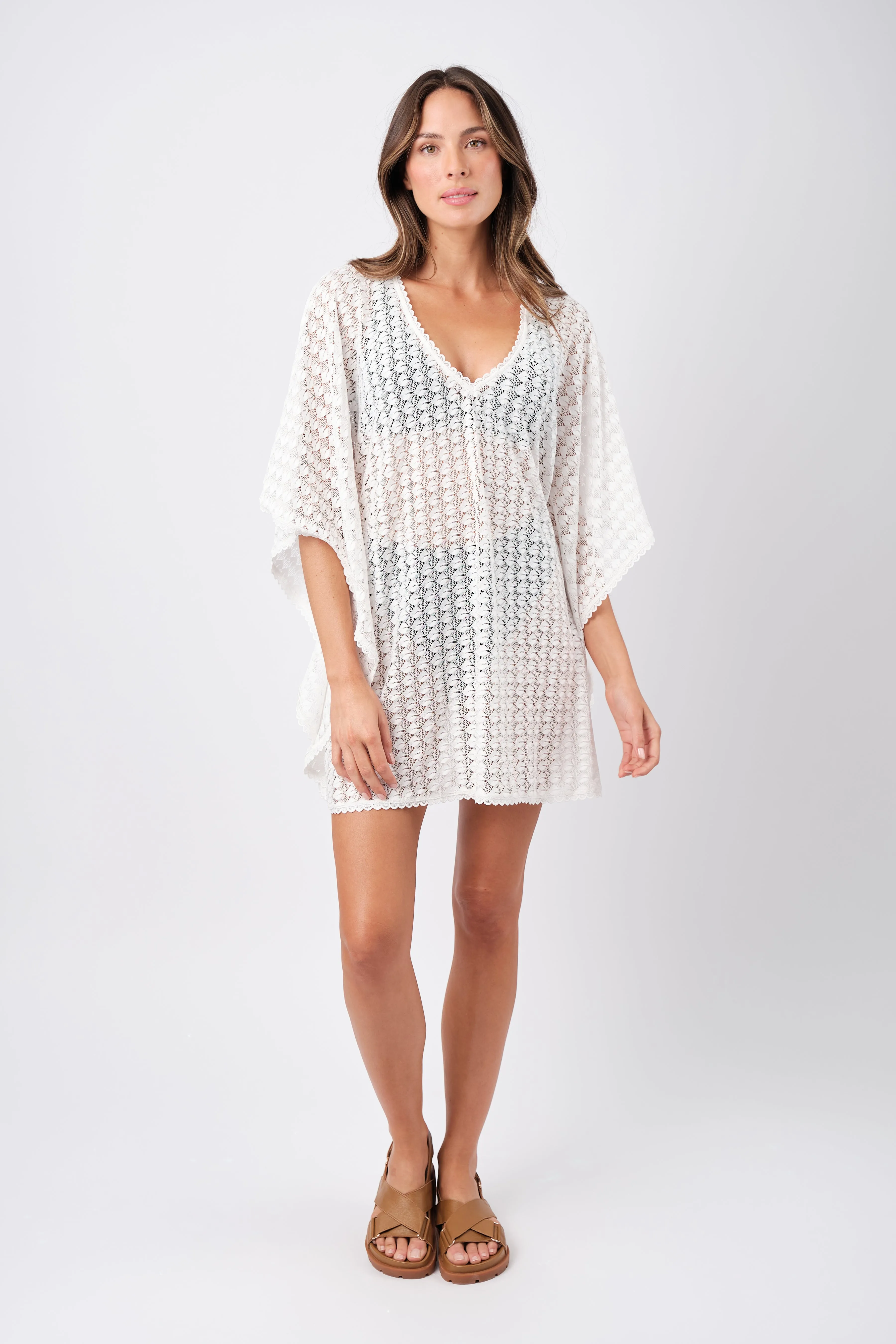 Scalloped Lace Kaftan WHITE sold by UNE PIECE product image thumbnail 4