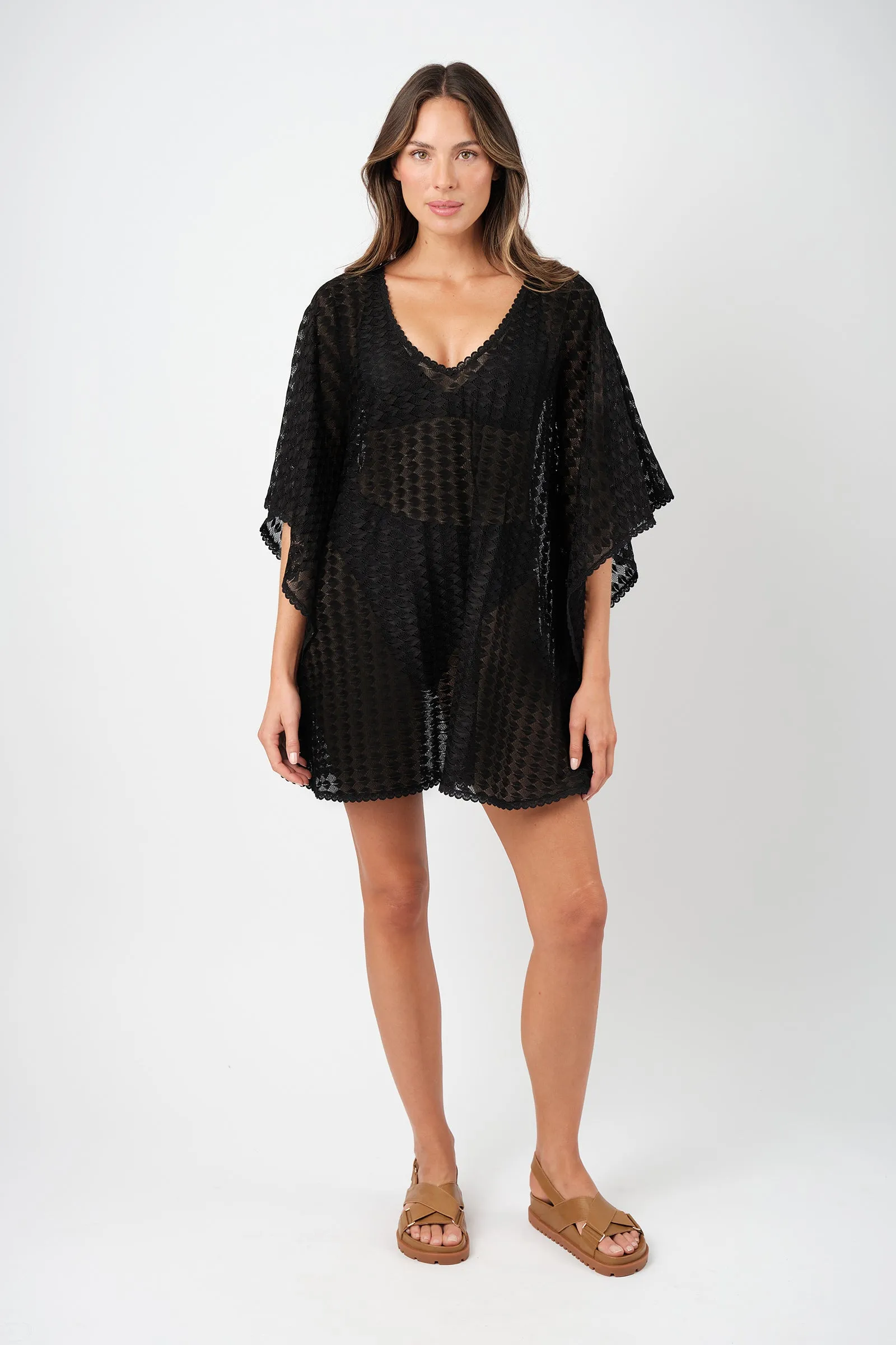 Scalloped Lace Kaftan BLACK sold by UNE PIECE product image thumbnail 3