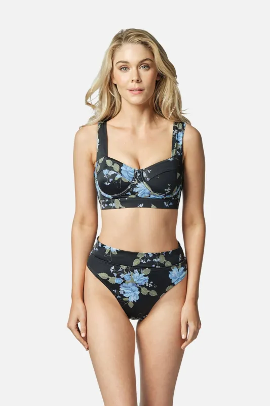 High-Cut High-Waisted Bikini Bottom VINTAGE ROMANTIQUE sold by UNE PIECE