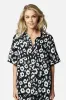 Short Sleeve Button-Up Shirt DAISY SILHOUETTE BLACK sold by UNE PIECE