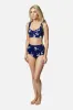 Never Say Never High-Waisted Bikini Bottom FREESIA SILHOUETTE NAVY sold by UNE PIECE