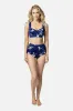 Never Say Never High-Waisted Bikini Bottom FREESIA SILHOUETTE NAVY sold by UNE PIECE