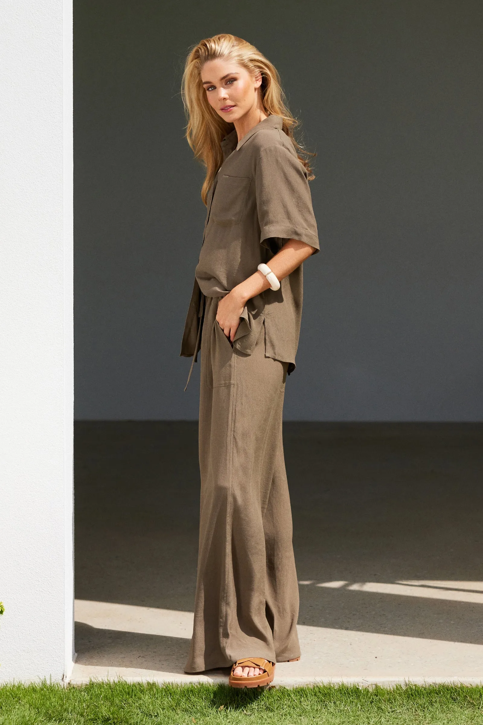 Palazzo Pants KHAKI sold by UNE PIECE product image thumbnail 2