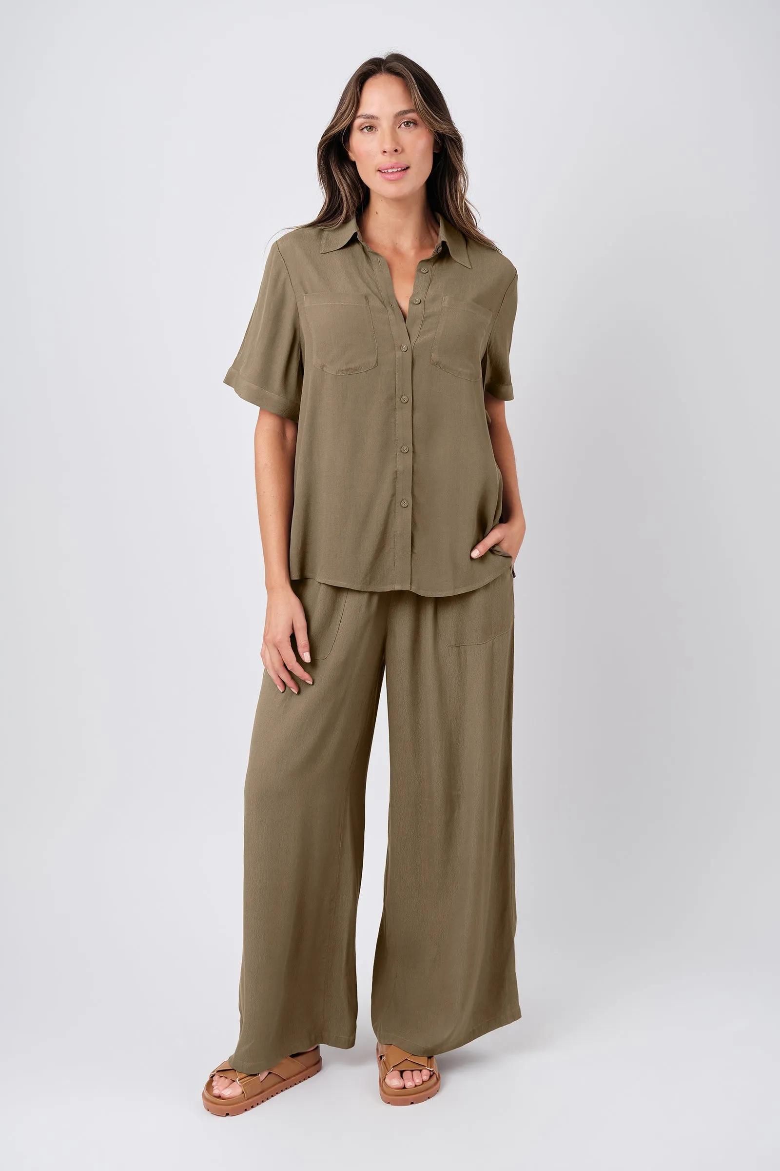 Palazzo Pants KHAKI sold by UNE PIECE product image thumbnail 4