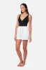 Linen Palazzo Shorts WHITE sold by UNE PIECE