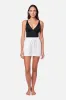 Linen Palazzo Shorts WHITE sold by UNE PIECE